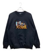 X-LARGEエクストララージ）の古着「DEATHSCYTHE CREWNECK SWEAT」｜ブラック