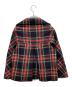tricot COMME des GARCONS (トリココムデギャルソン) タータンチェックウールケープジャケット ブラック×レッド サイズ:M：25000円