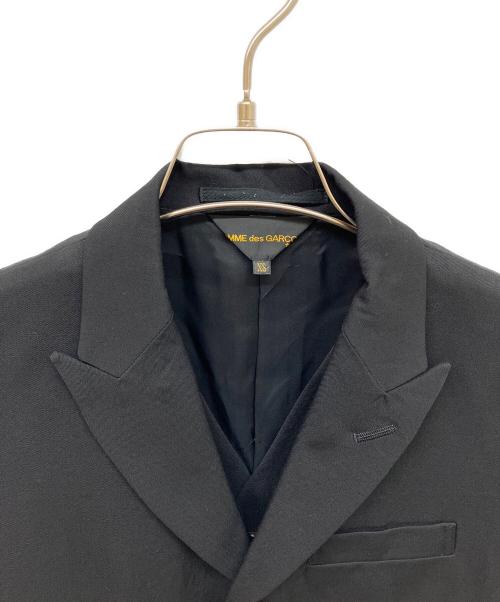 COMME des GARCONS（コムデギャルソン）COMME des GARCONS (コムデギャルソン) ウールレイヤードジャケット ブラック サイズ:XSの古着・服飾アイテム