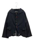 COMME des GARCONSコムデギャルソン）の古着「ポリ縮絨丸襟ジャケット」｜ブラック