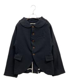 COMME des GARCONS（コムデギャルソン）の古着「ポリ縮絨丸襟ジャケット」｜ブラック