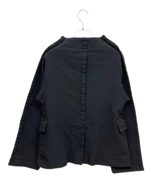 COMME des GARCONS（コムデギャルソン）COMME des GARCONS (コムデギャルソン) ポリ縮絨丸襟ジャケット ブラック サイズ:Sの古着・服飾アイテム