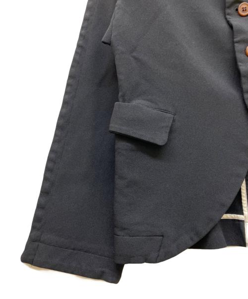 COMME des GARCONS（コムデギャルソン）COMME des GARCONS (コムデギャルソン) ポリ縮絨丸襟ジャケット ブラック サイズ:Sの古着・服飾アイテム