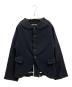 COMME des GARCONS（コムデギャルソン）の古着「ポリ縮絨丸襟ジャケット」｜ブラック