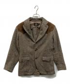 RRLダブルアールエル）の古着「ヘリンボーンヨーク切替テーラードジャケット」｜ブラウン