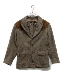 RRL（ダブルアールエル）の古着「ヘリンボーンヨーク切替テーラードジャケット」｜ブラウン