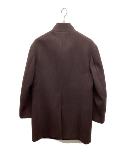 JOURNAL STANDARD relume（ジャーナルスタンダード レリューム）JOURNAL STANDARD relume (ジャーナルスタンダード レリューム) LANAウール super 140's スタンドカラーコート ブラウン サイズ:Lの古着・服飾アイテム