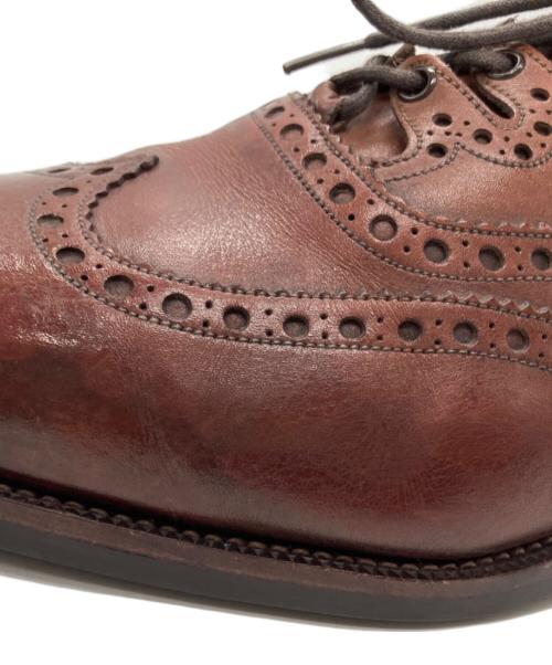 YANKO（ヤンコ）YANKO (ヤンコ) ウィングチップシューズ ブラウン サイズ:25　1/2の古着・服飾アイテム