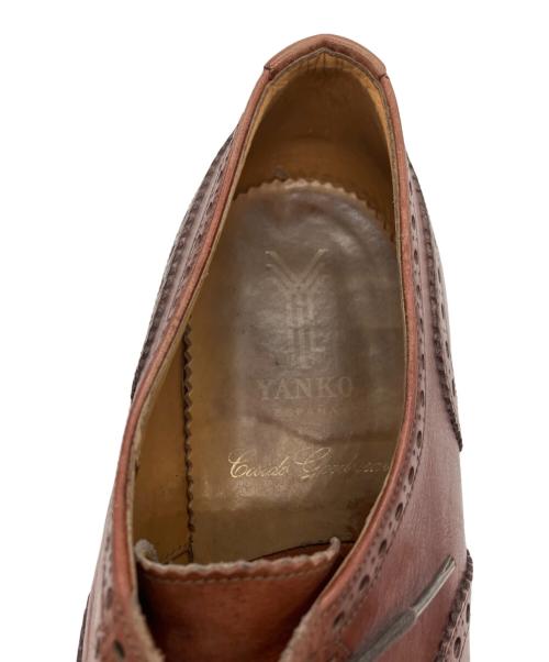 YANKO（ヤンコ）YANKO (ヤンコ) ウィングチップシューズ ブラウン サイズ:25　1/2の古着・服飾アイテム