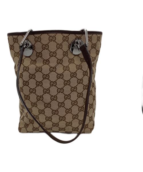 GUCCI（グッチ）GUCCI (グッチ) GGキャンバストートバッグ ベージュの古着・服飾アイテム