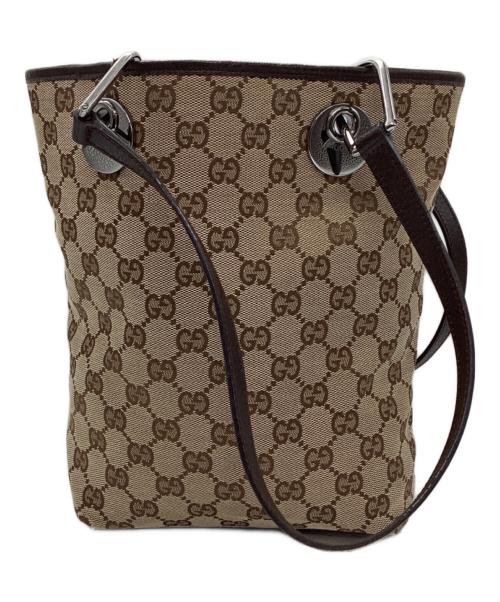 GUCCI（グッチ）GUCCI (グッチ) GGキャンバストートバッグ ベージュの古着・服飾アイテム