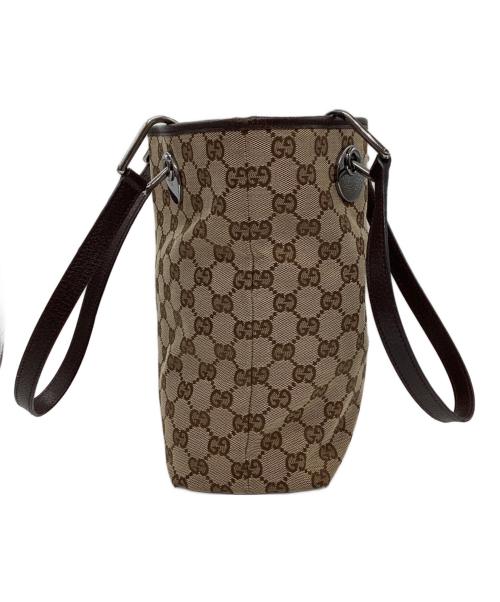 GUCCI（グッチ）GUCCI (グッチ) GGキャンバストートバッグ ベージュの古着・服飾アイテム