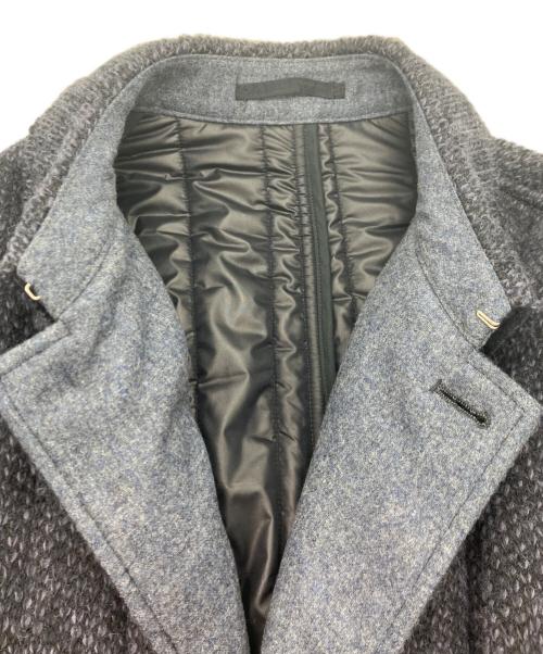 PAPAS（パパス）PAPAS (パパス) ウール中綿ジャケット ネイビー サイズ:Lの古着・服飾アイテム