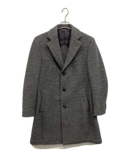 LARDINI（ラルディーニ）LARDINI (ラルディーニ) ウールメルトンチェスターコート グレー サイズ:48の古着・服飾アイテム