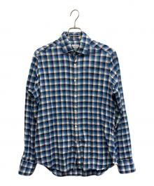 Bagutta（バグッタ）の古着「チェックシャツ」｜ブルー