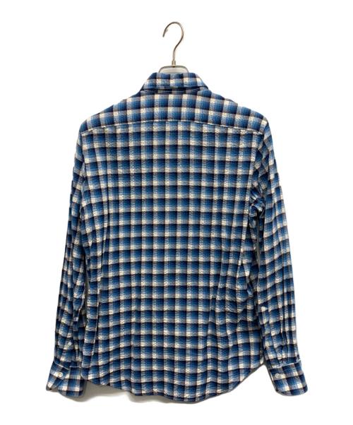 Bagutta（バグッタ）Bagutta (バグッタ) チェックシャツ ブルー サイズ:40の古着・服飾アイテム