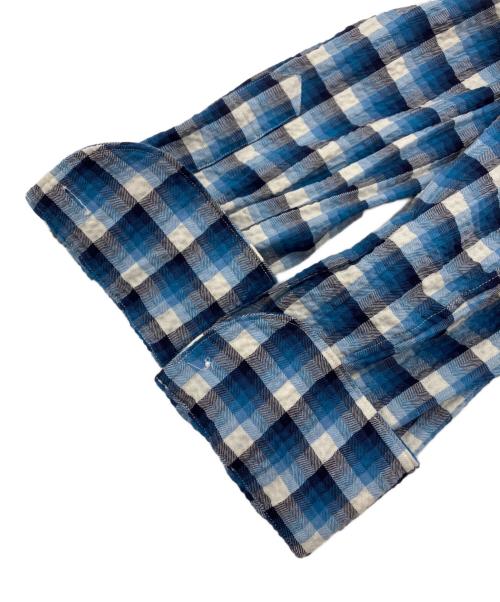 Bagutta（バグッタ）Bagutta (バグッタ) チェックシャツ ブルー サイズ:40の古着・服飾アイテム