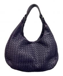 BOTTEGA VENETA（ボッテガベネタ）の古着「イントレチャートカンパーナハンドバッグ」｜パープル