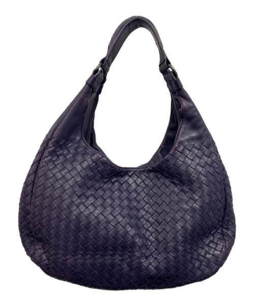 BOTTEGA VENETA（ボッテガベネタ）BOTTEGA VENETA (ボッテガベネタ) イントレチャートカンパーナハンドバッグ パープルの古着・服飾アイテム