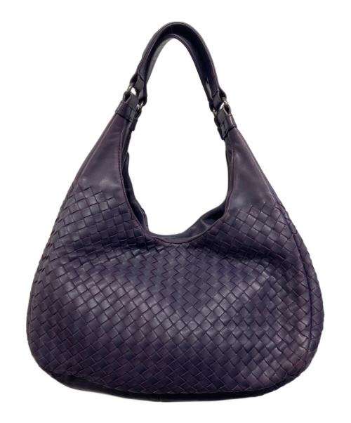 BOTTEGA VENETA（ボッテガベネタ）BOTTEGA VENETA (ボッテガベネタ) イントレチャートカンパーナハンドバッグ パープルの古着・服飾アイテム
