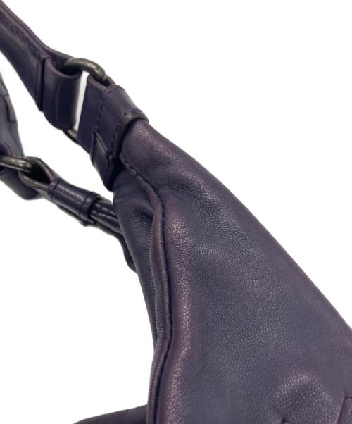BOTTEGA VENETA（ボッテガベネタ）BOTTEGA VENETA (ボッテガベネタ) イントレチャートカンパーナハンドバッグ パープルの古着・服飾アイテム