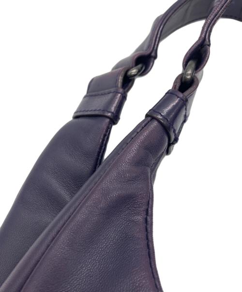 BOTTEGA VENETA（ボッテガベネタ）BOTTEGA VENETA (ボッテガベネタ) イントレチャートカンパーナハンドバッグ パープルの古着・服飾アイテム