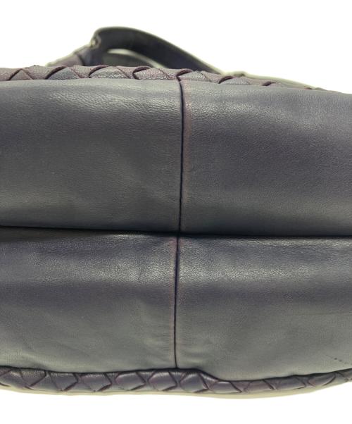 BOTTEGA VENETA（ボッテガベネタ）BOTTEGA VENETA (ボッテガベネタ) イントレチャートカンパーナハンドバッグ パープルの古着・服飾アイテム