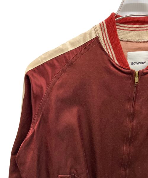 BOWWOW（バウワウ）BOWWOW (バウワウ) SATIN SPORTS JACKET レッド サイズ:Mの古着・服飾アイテム