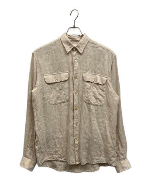SCHNAYDERMANS（シュナイダーマンズ）Schnaydermans (シュナイダーマンズ) リネンシャツ ベージュ サイズ:37-38　15の古着・服飾アイテム
