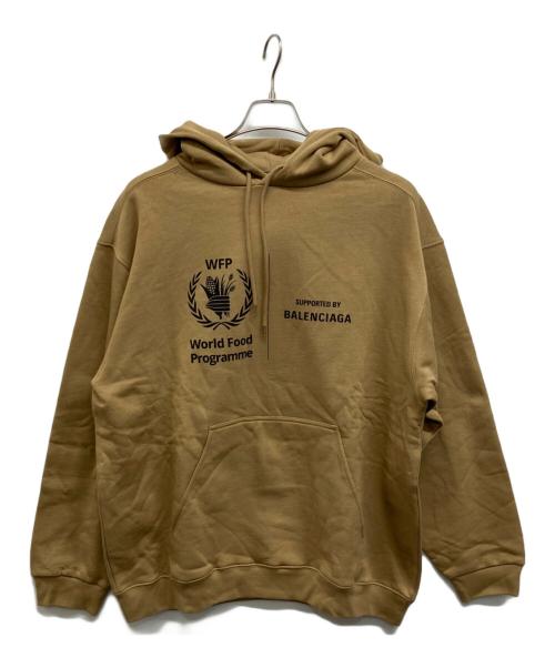 BALENCIAGA（バレンシアガ）BALENCIAGA (バレンシアガ) World Food Programmeプルオーバーパーカー ブラウン サイズ:Mの古着・服飾アイテム
