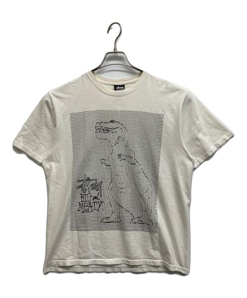 stussy（ステューシー）stussy (ステューシー) 恐竜グラフィックTシャツ ホワイト サイズ:Mの古着・服飾アイテム