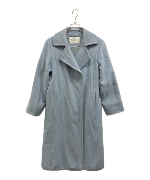 MaxMara（マックスマーラ）MaxMara (マックスマーラ) キャメル100％ マニュエラアイコンコート ブルー サイズ:34の古着・服飾アイテム