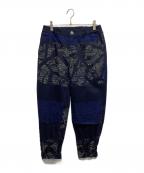 ISSEY MIYAKE MENイッセイミヤケメン）の古着「ジャガード総柄パンツ」｜ネイビー