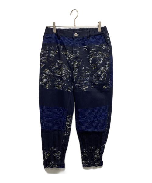 ISSEY MIYAKE MEN（イッセイミヤケメン）ISSEY MIYAKE MEN (イッセイミヤケメン) ジャガード総柄パンツ ネイビー サイズ:2の古着・服飾アイテム