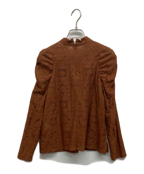 VIVIENNE TAM（ヴィヴィアンタム）VIVIENNE TAM (ヴィヴィアンタム) カットワークブラウス ブラウン サイズ:38の古着・服飾アイテム