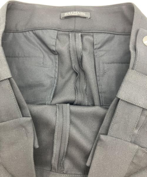 BALMAIN（バルマン）BALMAIN (バルマン) サイドラインスリムパンツ ブラック サイズ:48の古着・服飾アイテム