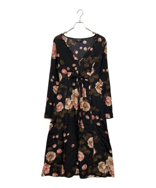 ROCHAS（ロシャス）ROCHAS (ロシャス) 花柄ワンピース ブラック サイズ:38の古着・服飾アイテム