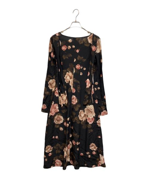 ROCHAS（ロシャス）ROCHAS (ロシャス) 花柄ワンピース ブラック サイズ:38の古着・服飾アイテム