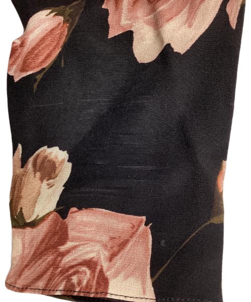 ROCHAS（ロシャス）ROCHAS (ロシャス) 花柄ワンピース ブラック サイズ:38の古着・服飾アイテム