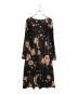 ROCHAS (ロシャス) 花柄ワンピース ブラック サイズ:38：3000円