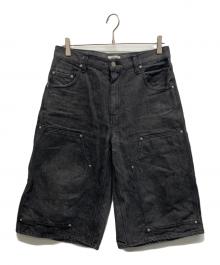 geeks（ギークス）の古着「DENIM DOWBLE KNEE HALF PANTS」｜グレー