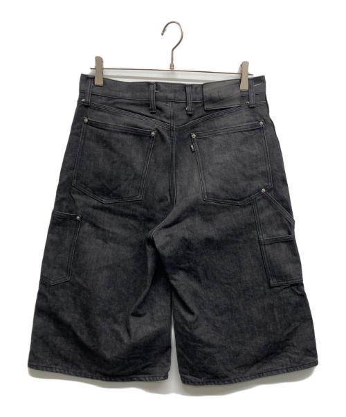 geeks（ギークス）geeks (ギークス) DENIM DOWBLE KNEE HALF PANTS グレー サイズ:2の古着・服飾アイテム