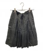 R&D.M.Co-OLDMAN'S TAILORオールドマンズテイラー）の古着「シルクプリーツスカート」｜ブラック