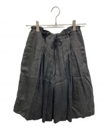 R&D.M.Co-OLDMAN'S TAILOR（オールドマンズテーラー）の古着「シルクプリーツスカート」｜ブラック