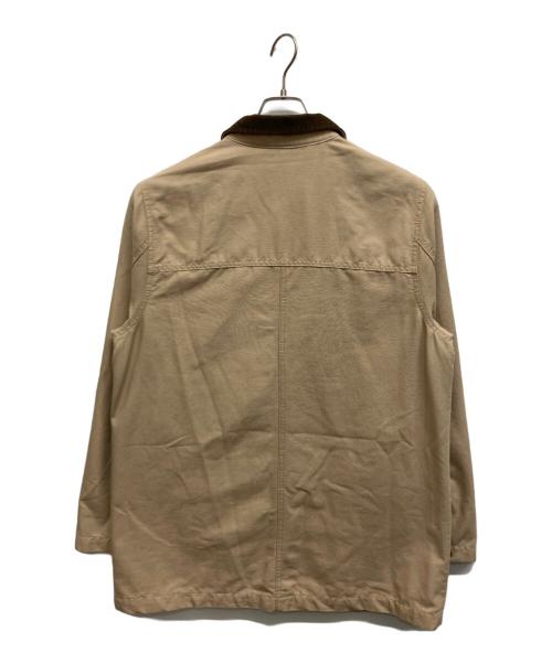 LAND'S END（ランズエンド）LAND'S END (ランズエンド) 襟コーデュロイカバーオール ベージュ サイズ:XLの古着・服飾アイテム