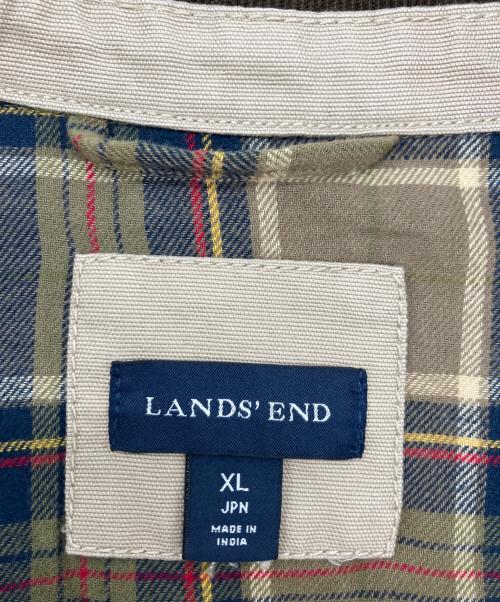 LAND'S END（ランズエンド）LAND'S END (ランズエンド) 襟コーデュロイカバーオール ベージュ サイズ:XLの古着・服飾アイテム