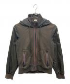 MONCLERモンクレール）の古着「スウェット切替ジップアップパーカー」｜オリーブ