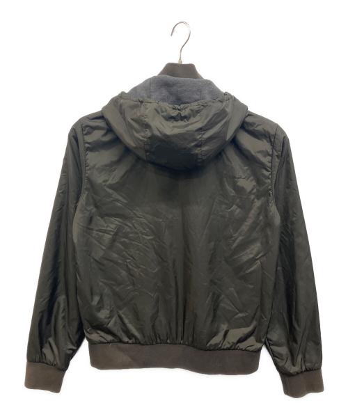 MONCLER（モンクレール）MONCLER (モンクレール) スウェット切替ジップアップパーカー オリーブ サイズ:Lの古着・服飾アイテム