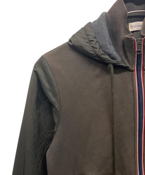 MONCLER（モンクレール）MONCLER (モンクレール) スウェット切替ジップアップパーカー オリーブ サイズ:Lの古着・服飾アイテム
