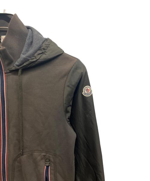MONCLER（モンクレール）MONCLER (モンクレール) スウェット切替ジップアップパーカー オリーブ サイズ:Lの古着・服飾アイテム